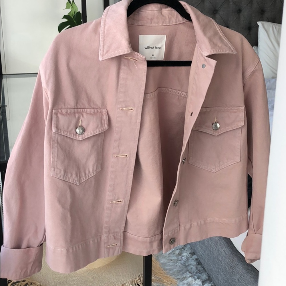 Wilfred blush jean jacket